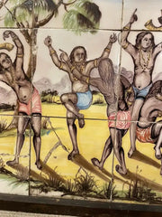 18th/19th Century Portuguese Tile Painting of Native Americans
