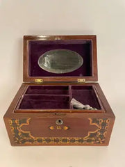 19th English Regency Inlaid Jewelry Box