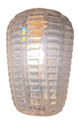 Barovier & Toso suspension lantern, Iridescent crystal, brass rod and canopy