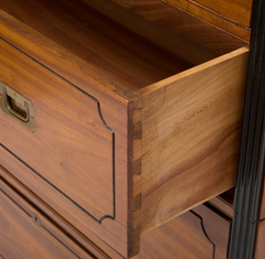 British Colonial Campaign Chest of Drawers
