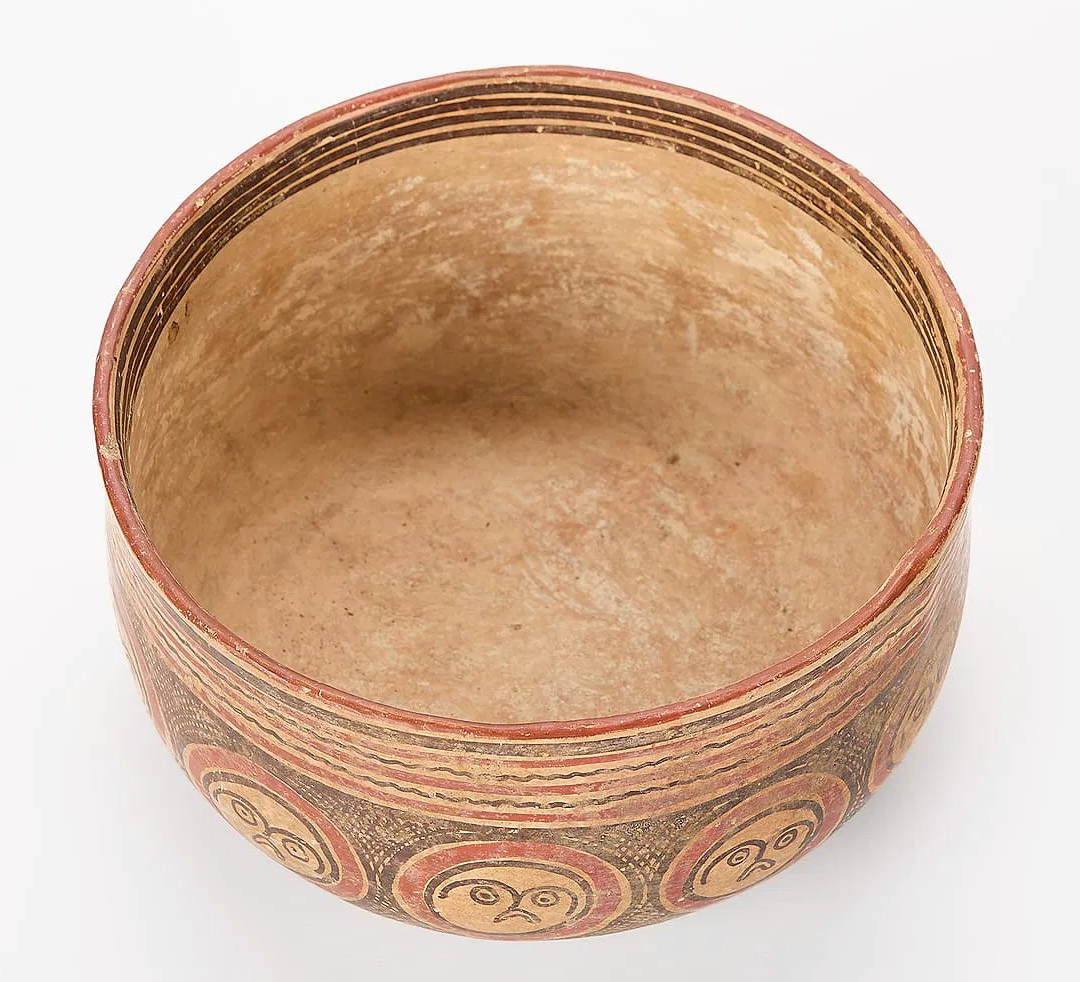Pre-Columbian Mayan Polychrome Pottery Bowl