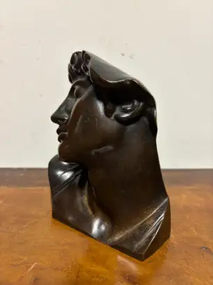 French Grand Tour Bronze Bust of Michelangelo's Dying Slave