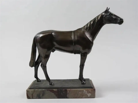 Fine French Bronze Figure of a Horse on Marble Base