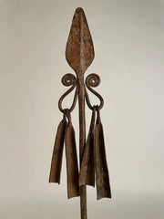 African Iron Spear-Form Currency Mounted on a Custom Steel Base