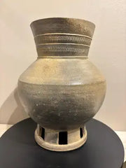 Korean Earthenware Pedestal Vessel, Three Kingdoms Period, 57 BC - 668 AD