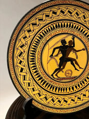 Ancient Greek Style Charger with Olympian Runners