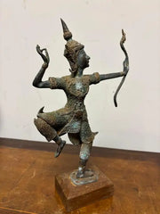 Mid 20th Century Thai Bronze of Rama as an Archer
