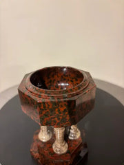 19th Century Italian Hardstone Urn Miniature Font Signed and Dated 1834