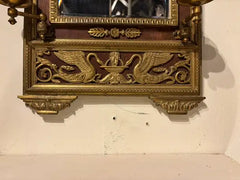 French Empire Style Gilt Bronze Two Light Candle Sconce with Swan Decoration