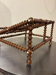 19th Century English Regency Turned Elmwood Book Stand with Bone Decoration