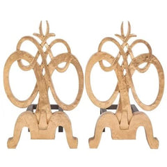 Pair of French Gilt Andirons
