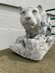 Mid-20th Century Crouching Plaster Panther
