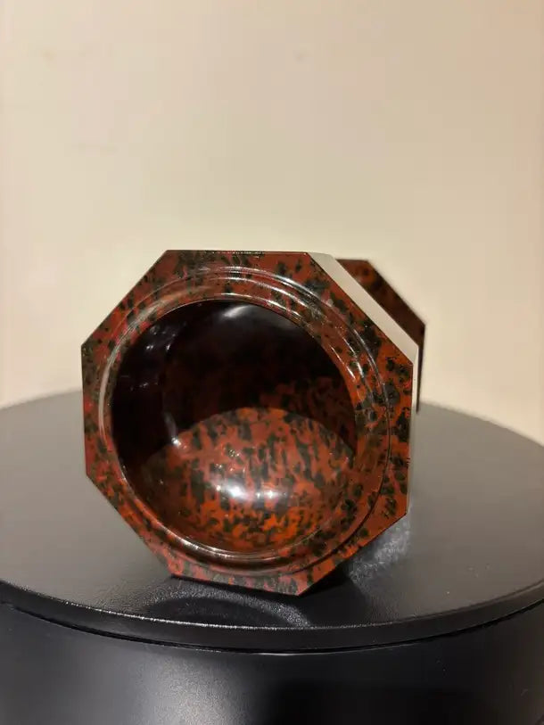 19th Century Italian Hardstone Urn Miniature Font Signed and Dated 1834