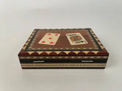 Mid-20th Century Inlaid Moroccan Playing Card Case Box