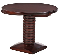 French Mahogany Occasional Table by Victor Courtray