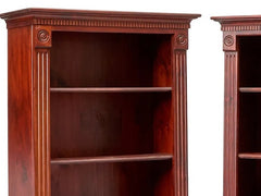 Pair of Late 19th Century American Fruitwood Neoclassical Bookcases