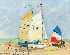 "Les Voiles" Oil on Canvas by French Artist Jacques Bouyssou