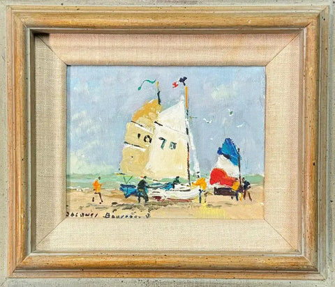 "Les Voiles" Oil on Canvas by French Artist Jacques Bouyssou