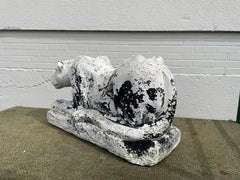 Mid-20th Century Crouching Plaster Panther