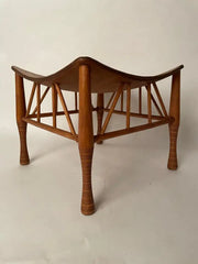 19th Century Bentwood Thebes Stool with Larkin Company Label