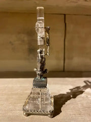 18th Century Italian Baroque Silver and Rock Crystal Crucifix