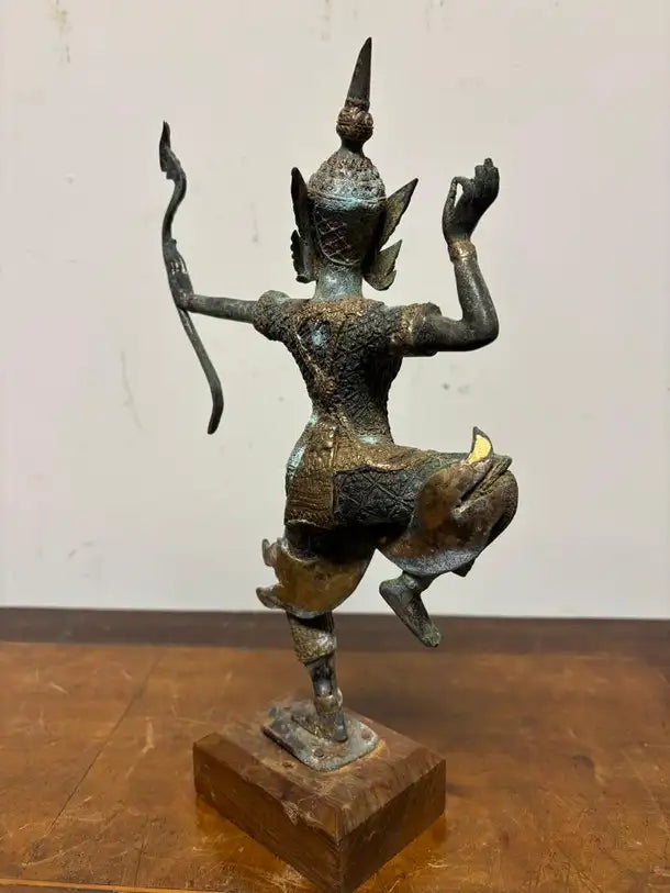 Mid 20th Century Thai Bronze of Rama as an Archer