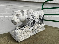 Mid-20th Century Crouching Plaster Panther