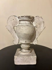 Pair 18th Italian Century Carved Silver Gilt Two Handled Urns