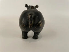 19th Century Chinese Bronze Rhinoceros Incense Holder