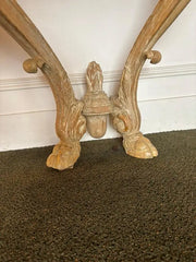 18th Century Italian Carved Rams Head Console Table With Scagliola Top