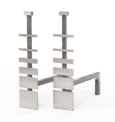 Pair of Skyscraper Unique MCM Andirons