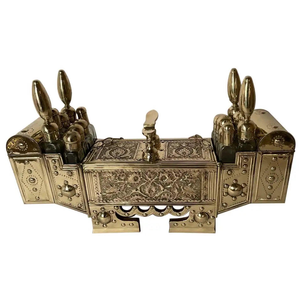 Antique shoe shine box stand discount