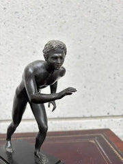 Grand Tour Bronze of a Nude Wrestler after the Roman Original from Herculaneum