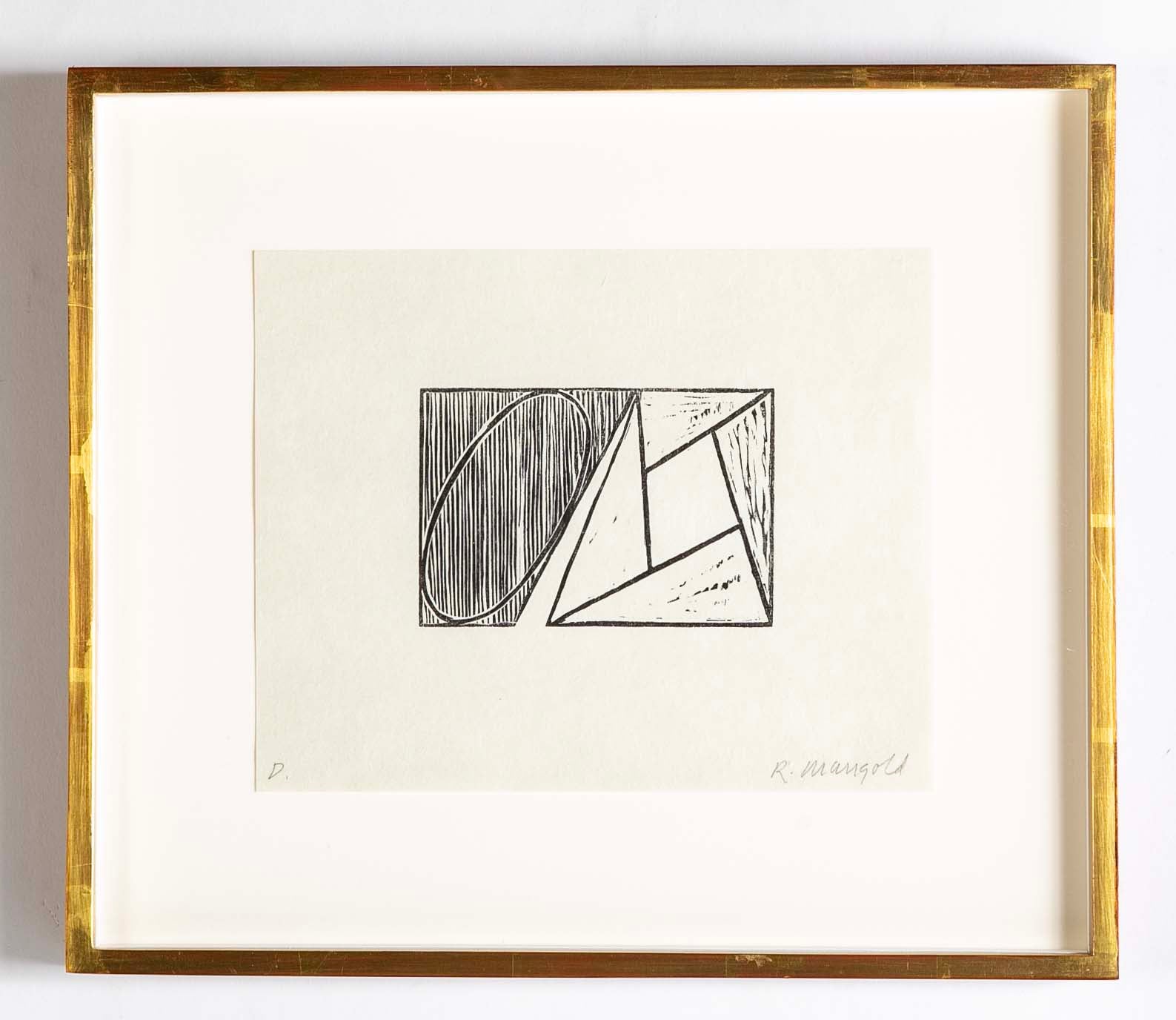 Complete Set, Robert Mangold Seven Signed Color Woodcuts on Paper