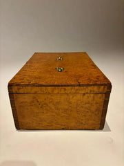 19th Century American Birds Eye Maple Wood Box