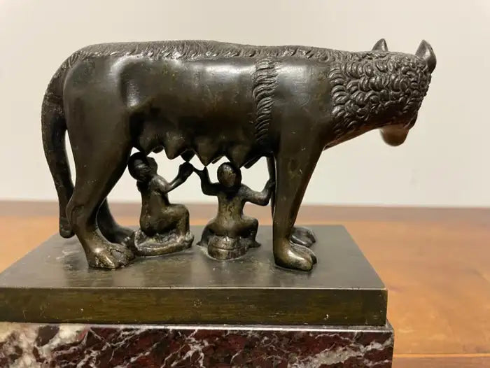 19th Century Italian Grand Tour Bronze of Romulus and Remus Founders of Rome
