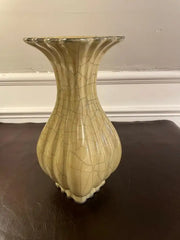 Chinese Crackle Glaze Fluted Vase