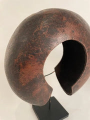 Pair of Mounted Copper Ankle Bracelets, Currency Pieces, Mbole People, Congo