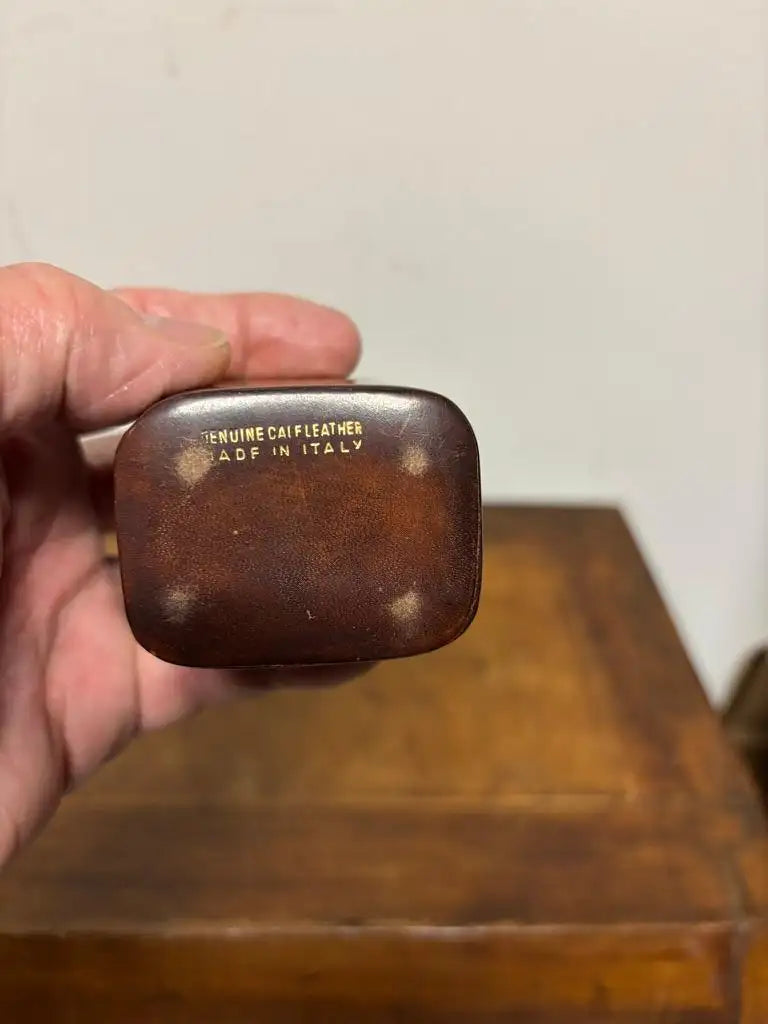 Vintage Italian Leather Gambling Dice Cup