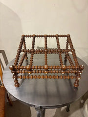 19th Century English Regency Turned Elmwood Book Stand with Bone Decoration