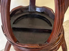 Set of 3 Chinese Rosewood Garden Stools or Side Tables