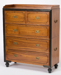 British Colonial Campaign Chest of Drawers