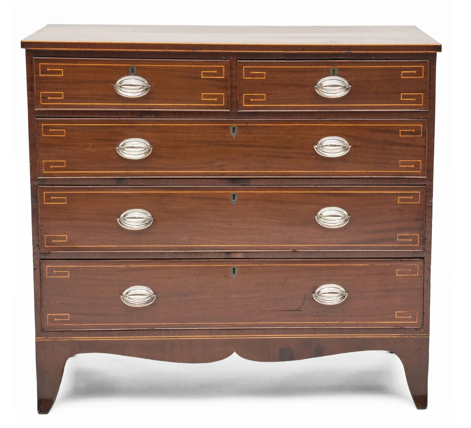 Federal Fruitwood Inlaid Mahogany Chest of Drawers