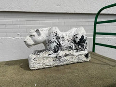 Mid-20th Century Crouching Plaster Panther