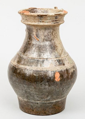 Hu Type Iridescent Grey Glazed Pottery Tomb Jar