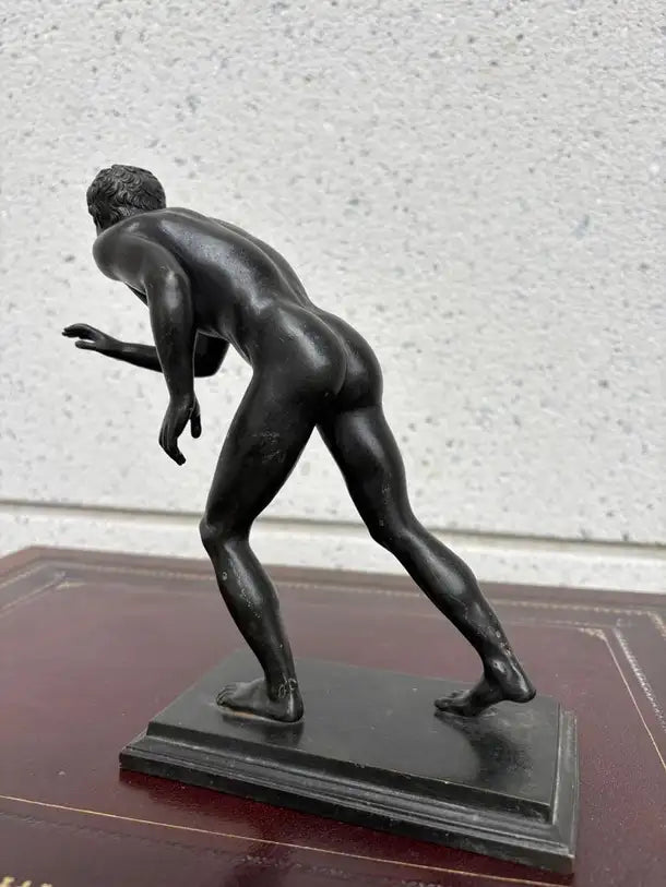 Grand Tour Bronze of a Nude Wrestler after the Roman Original from Herculaneum