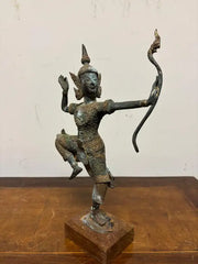 Mid 20th Century Thai Bronze of Rama as an Archer
