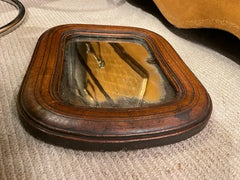 17th Century English Walnut Mirror with Original Glass, Small Scale