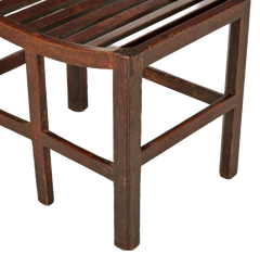 Georgian mahogany slatted stool.