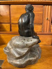 19th Century Italian Grand Tour Bronze and Marble of Mercury